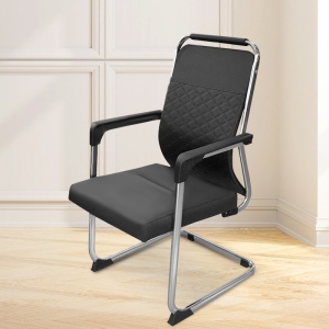 Scaun de birou fix, 55x55x100 cm, negru, eR D L - Img 4