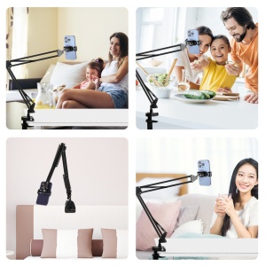 Suport telefon, flexibil, reglabil, negru, eR D L - Img 7