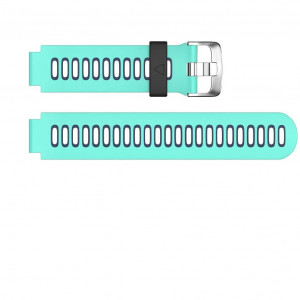 Curea silicon compatibil Garmin Forerunner 735 XT , 22 mm , Turcoaz/Albastru . eR D L - Img 2