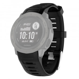 Curea silicon compatibil Garmin Instinct 22 mm , negru . eR D L - Img 4