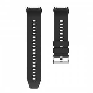 Curea silicon compatibil Huawei GT 2E , 46mm , negru , latime curea 22mm . eR D L - Img 1