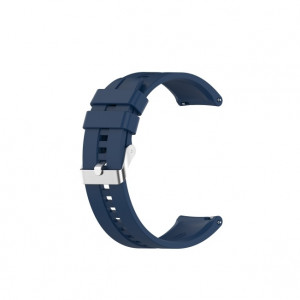 Curea silicon compatibil Huawei GT 3, GT 3 PRO, 46mm, albastru inchis, latime curea 22mm, eR D L - Img 1