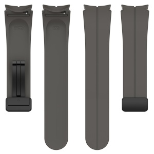 Curea silicon compatibil Samsung Galaxy Watch 5, 4, 5 Pro, 4 Classic, latime curea 20mm, gri, eR D L - Img 2