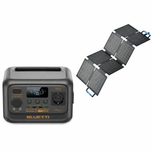 Generator solar portabil Bluetti Premium 30 v2 (600w, 320Wh) cu panou solar Bluetti Sora 60, 60W