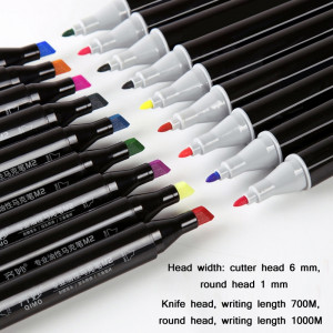 Set 60 markere multicolore, cu doua varfuri, gros si subtire, eR D L - Img 3