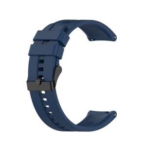 Curea ceas silicon universala , latime 22mm, quick release, albastru inchis, eR D L - Img 1