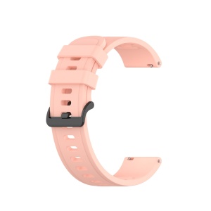 Curea silicon compatibil Garmin Venu SQ, latime curea 20mm, roz, eR D L - Img 1