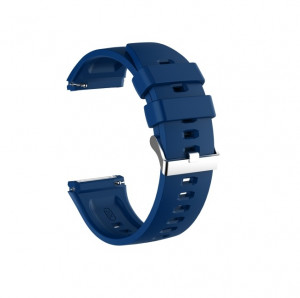 Curea silicon compatibil Huawei GT 2E , 46mm , albastru inchis , latime curea 22mm . eR D L - Img 1