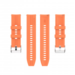Curea silicon compatibil Huawei GT 3, GT 3 PRO, 46mm, portocaliu, latime curea 22mm, eR D L - Img 4