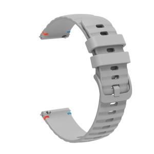 Curea silicon compatibil Huawei GT 4 , 46mm, latime curea 22mm, gri, eR D L