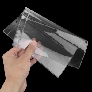 Set 10 folii pentru bancnote, 2 buzunare de 18 x 12cm, transparente, 3 perforatii 5,5x7x7x5,5cm, eR D L - Img 4