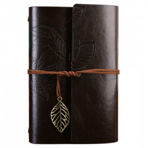 Agenda tip jurnal retro de calatorie A5, negru,eR D L