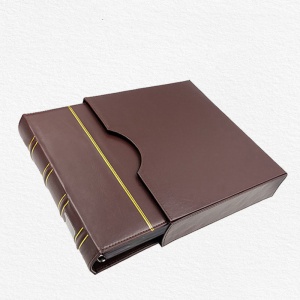 Album pentru bancnote, 25 x 28 x 6cm, maro inchis, nu contine foliile, eR D L - Img 2