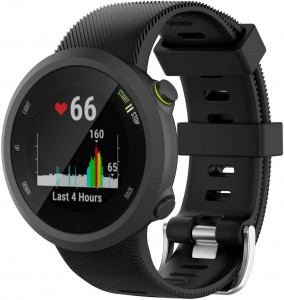 Curea silicon compatibil Garmin Forerunner 45/45S , 25 mm , negru . eR D L - Img 4