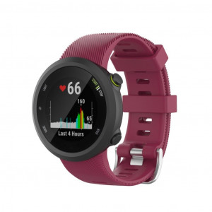 Curea silicon compatibil Garmin Forerunner 45/45S , 25 mm , red wine . eR D L - Img 4