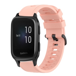 Curea silicon compatibil Garmin Venu SQ, latime curea 20mm, roz, eR D L - Img 2