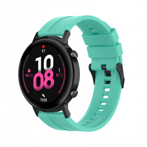 Curea silicon compatibil Huawei GT 2, 42mm, Aurora Blue, latime curea 20mm, eR D L - Img 4