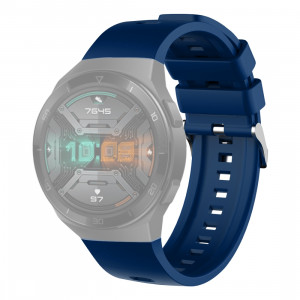 Curea silicon compatibil Huawei GT 2E , 46mm , albastru inchis , latime curea 22mm . eR D L - Img 3