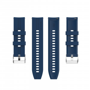 Curea silicon compatibil Huawei GT 3, GT 3 PRO, 46mm, albastru inchis, latime curea 22mm, eR D L - Img 4