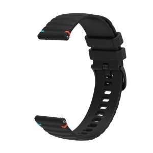 Curea silicon compatibil Huawei GT 4 , 46mm, latime curea 22mm, negru, eR D L - Img 2