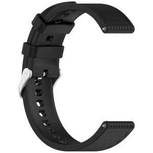 Curea universala din silicon pentru ceas, latime curea 18 mm, negru, eR D L - Img 2