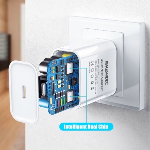 Incarcator universal USB-C Haweel compatibil cu Samsung, iPhone, Huawei, Fast charge 20 W - Img 4