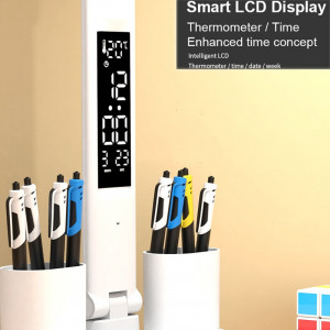 Lampa birou cu LED, touch control, reglare intensitate lumina rece/calda/neutra, alb, eR D L - Img 4