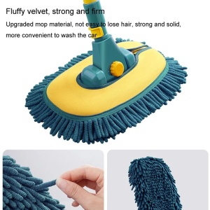 Pachet Spălare + Lustruire Auto: Perie Telescopică & Lavetă Microfibră 100×50cm - Img 3
