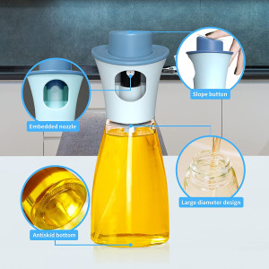 Pulverizator din sticla pentru ulei, 150ml, albastru, eR D L - Img 4