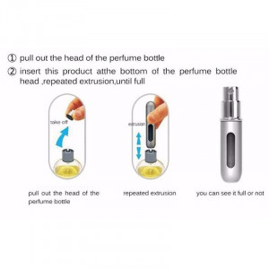 Recipient reincarcabil pentru parfum 5ml, roz aprins, eR D L - Img 3