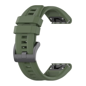Curea ceas din silicon compatibil Garmin Fenix 6, Fenix 6 Pro, latime curea 22 mm, verde, eR D L - Img 1
