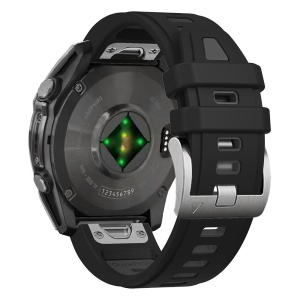 Curea ceas din silicon compatibil Garmin Fenix 8, latime curea 20 mm, negru/gri, eR D L - Img 4
