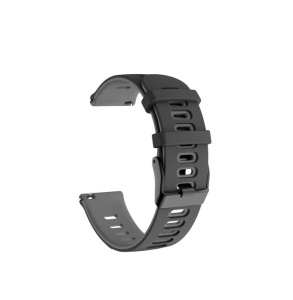Curea ceas silicon universala , latime 22mm, quick release, negru-gri, eR D L - Img 1