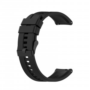 Curea silicon compatibil Huawei GT 2, 42mm, negru, latime curea 20mm, eR D L - Img 1