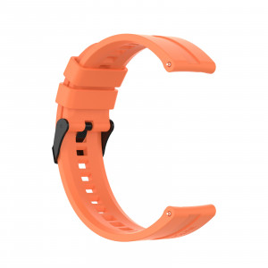 Curea silicon compatibil Huawei GT 2, 42mm, portocaliu, latime curea 20mm, eR D L - Img 2