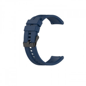Curea silicon compatibil Huawei GT 2 , 46mm, albastru inchis , latime curea 22mm . eR D L - Img 1