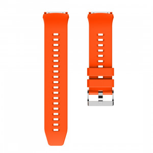 Curea silicon compatibil Huawei GT 2E , 46mm , portocaliu , latime curea 22mm . eR D L - Img 1