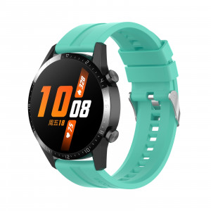 Curea silicon compatibil Huawei GT 3, GT 3 PRO, 46mm, aurora blue, latime curea 22mm, eR D L - Img 6