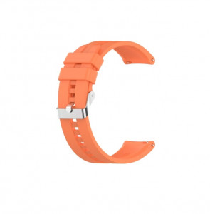 Curea silicon compatibil Huawei GT 3, GT 3 PRO, 46mm, portocaliu, latime curea 22mm, eR D L - Img 1