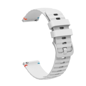 Curea silicon compatibil Huawei GT 4 , 46mm, latime curea 22mm, alb, eR D L