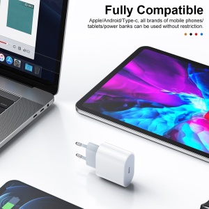 Incarcator universal USB-C Haweel compatibil cu Samsung, iPhone, Huawei, Fast charge 20 W - Img 5