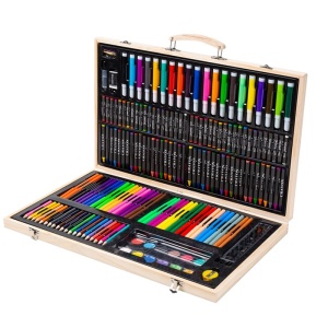 Set pentru pictura si desen, 180 piese, maro deschis, eR D L