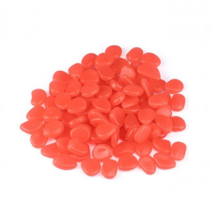 Set pietre de gradina din plastic fosforescente , 100 buc , rosu . eR D L - Img 1
