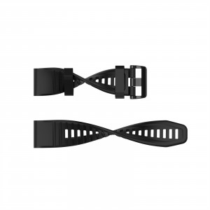 Curea ceas din silicon compatibil Garmin Fenix 6, Fenix 6 Pro, latime curea 22 mm, negru, eR D L - Img 2