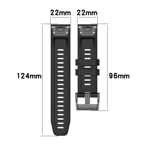 Curea ceas din silicon compatibil Garmin Fenix 6, Fenix 6 Pro, latime curea 22 mm, verde, eR D L - Img 2