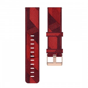 Curea ceas nylon latime 20mm,universala,quick realease, vivomove 3, vivoactive 3, forerunner 245, forerunner 645, rosu, eR D L - Img 1