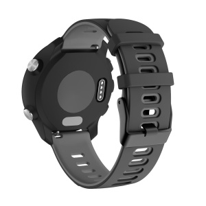 Curea ceas silicon universala , latime 22mm, quick release, negru-gri, eR D L - Img 2
