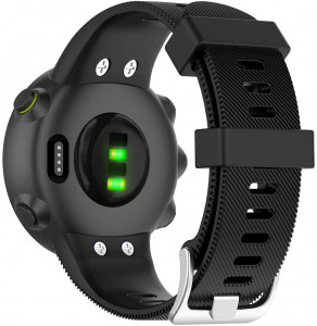 Curea silicon compatibil Garmin Forerunner 45/45S , 25 mm , negru . eR D L - Img 5