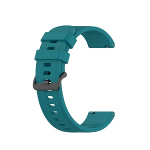 Curea silicon compatibil Garmin Venu SQ, latime curea 20mm, albastru turcoaz, eR D L - Img 1