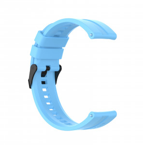 Curea silicon compatibil Huawei GT 2, 42mm, albastru deschis, latime curea 20mm, eR D L - Img 2